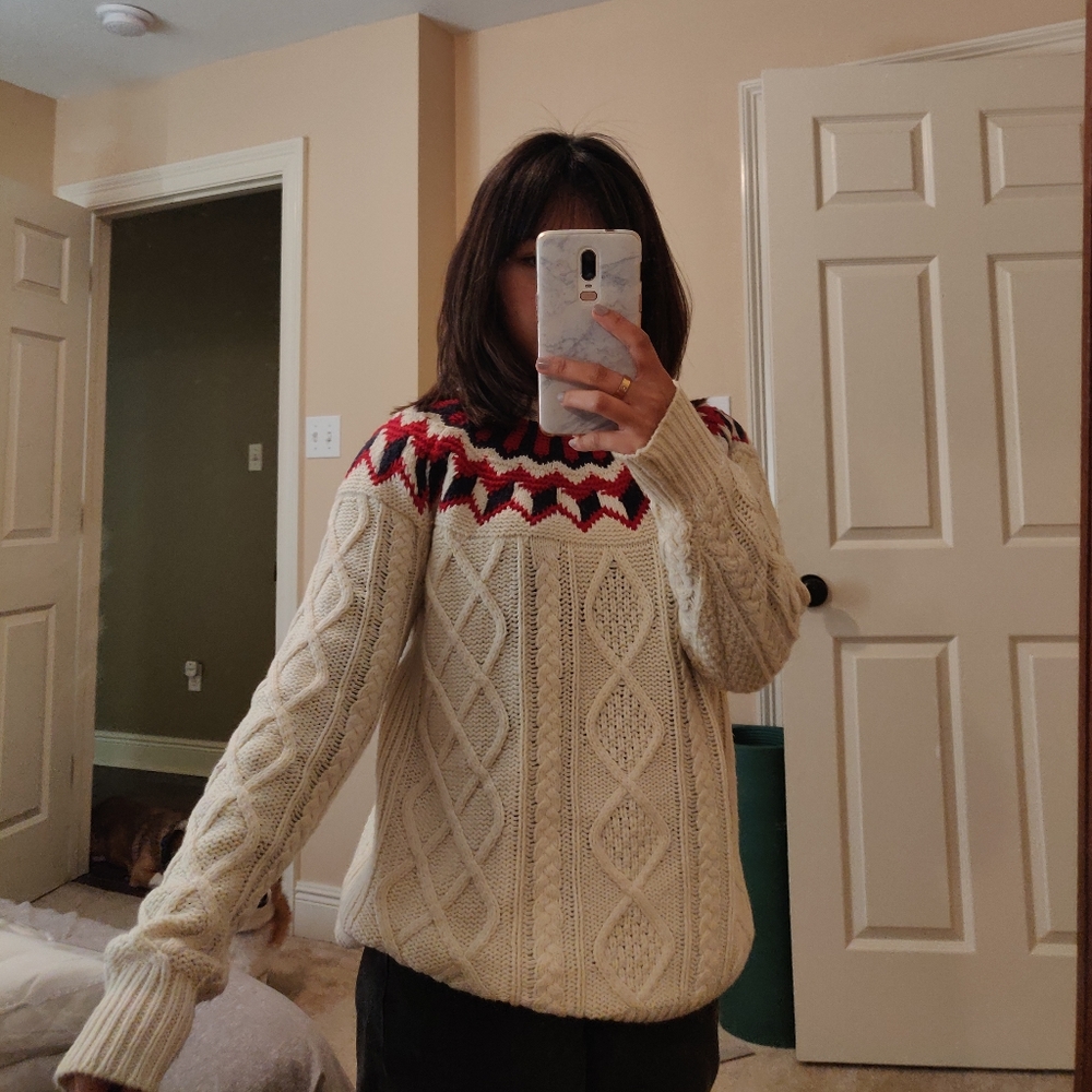 JCrew fair isle knit sweater xs